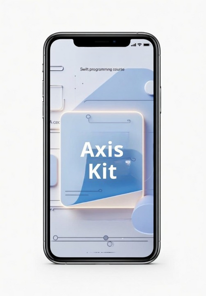 Phone displaying 'Axis Kit' on a white background