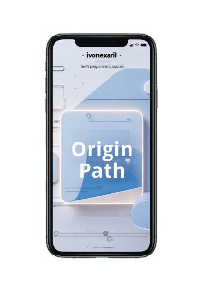 Phone displaying "Origin path" course